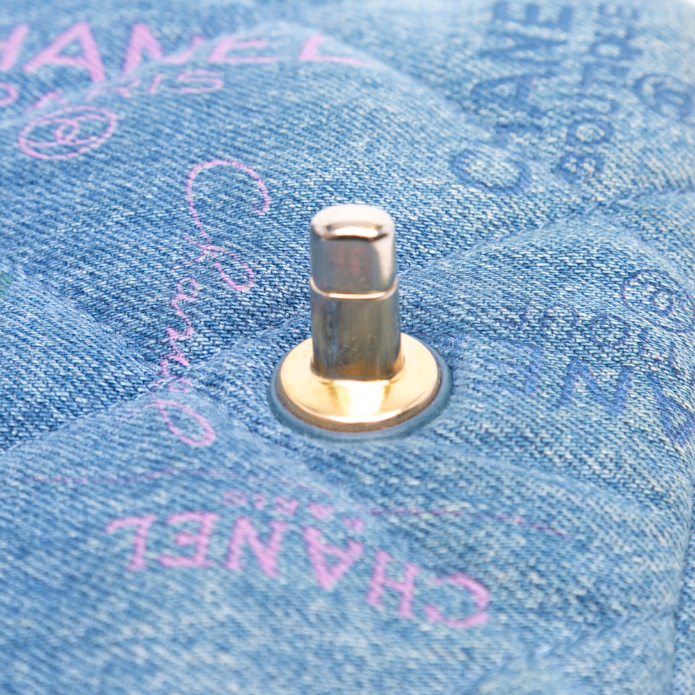 Pre-Loved Chanel Mini Rectangular Quilted Denim M… - image 8